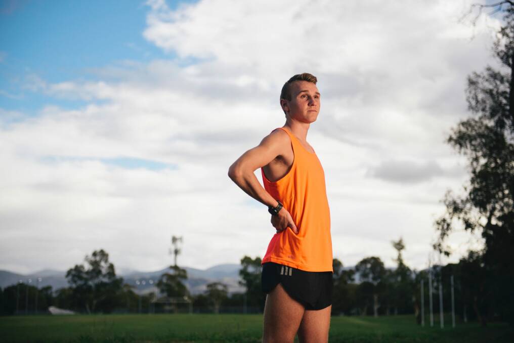 Joshua Torley, 17, finished 2nd in the 10km event last year and is training to compete in the half marathon on Sunday. Photo: Rohan Thomson
