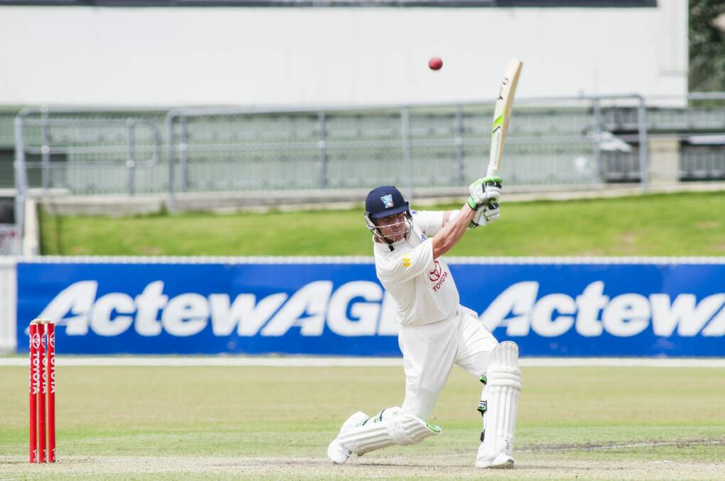 Brad Haddin on his way to a century for the ACT Comets in November. Photo: Rohan Thomson