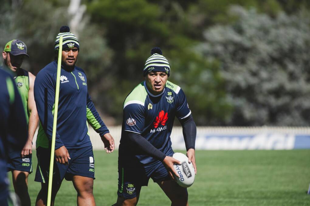 Josh Papalii has bought in for the Canberra Raiders. Photo: Jamila Toderas Photo: Jamila Toderas