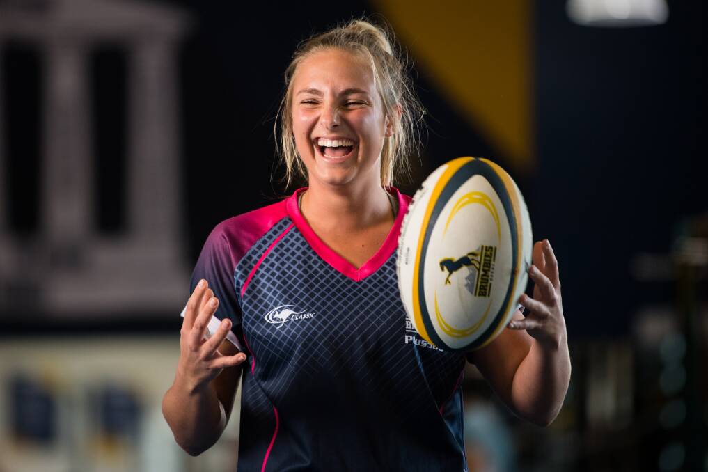 Kiara Meredith-Brown followed her father's footsteps into the Brumbies. Photo: Stuart Walmsley/rugby.com.au