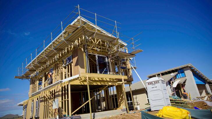 Housing construction is declining in the ACT. Photo: Glenn Hunt
