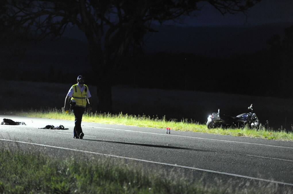 The scene of the fatal crash on the Monaro Highway at Royalla. Photo: Jay Cronan Fairfax Media