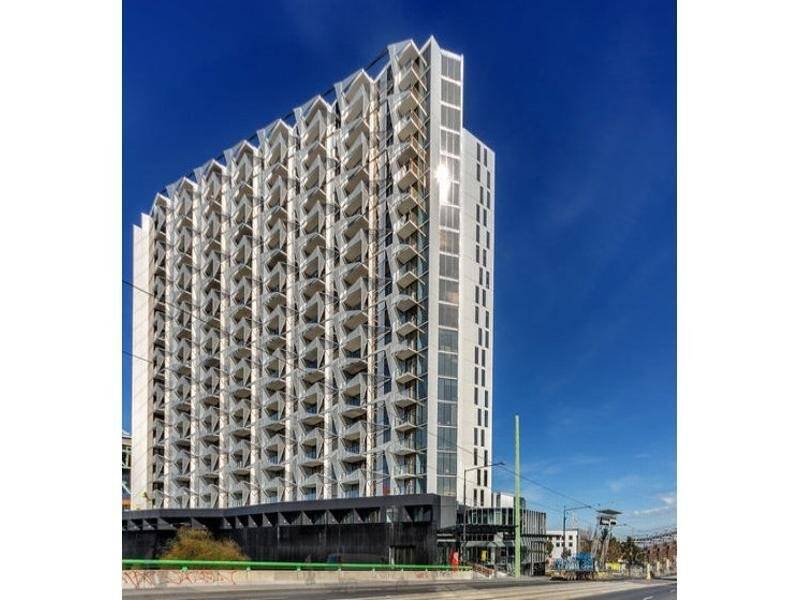 The Lacrosse Building in Docklands, Melbourne, where a fire in 2014 was partly fuelled by combustible cladding. Photo: Supplied