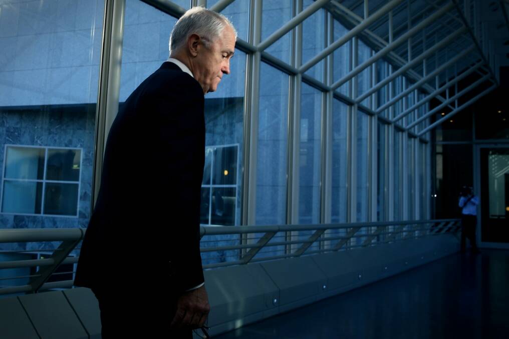 Prime Minister Malcolm Turnbull at Parliament House. Photo: Andrew Meares