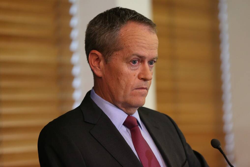 Opposition Leader Bill Shorten during a press conference to announce the decision at Parliament House on Tuesday. Photo: Andrew Meares