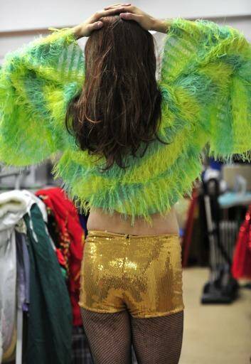 David Santolin in some  of the garments for <i>La Cage Aux Folles</i>. Photo: Melissa Adams