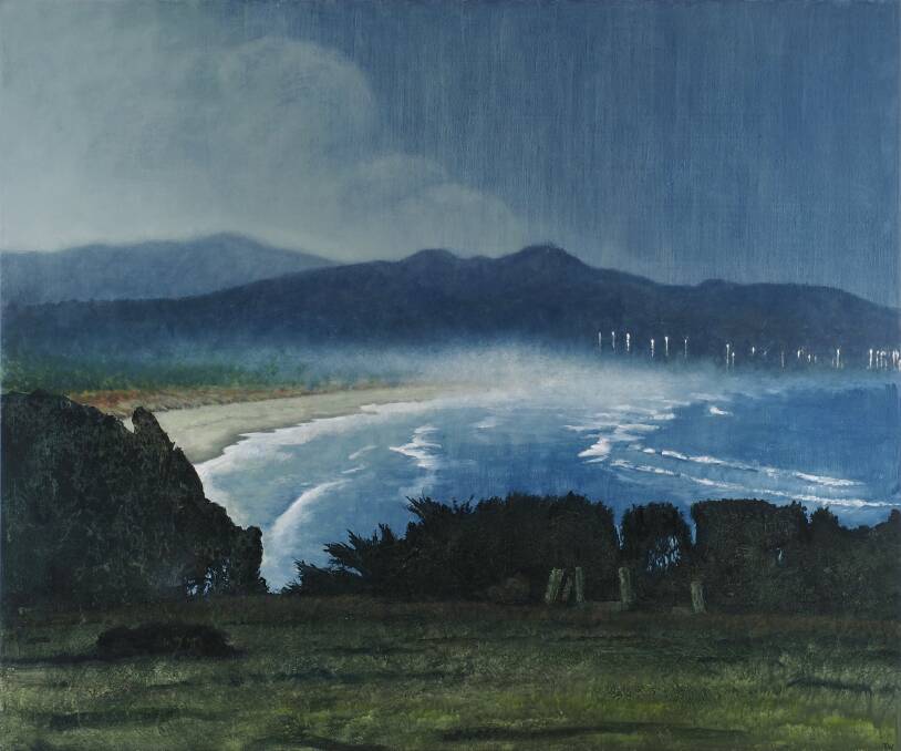 Thornton Walker, <i> Eventide with Distant Lights</i> in <i>The sea and the folded cloth </i>at Beaver Galleries. Photo: Supplied