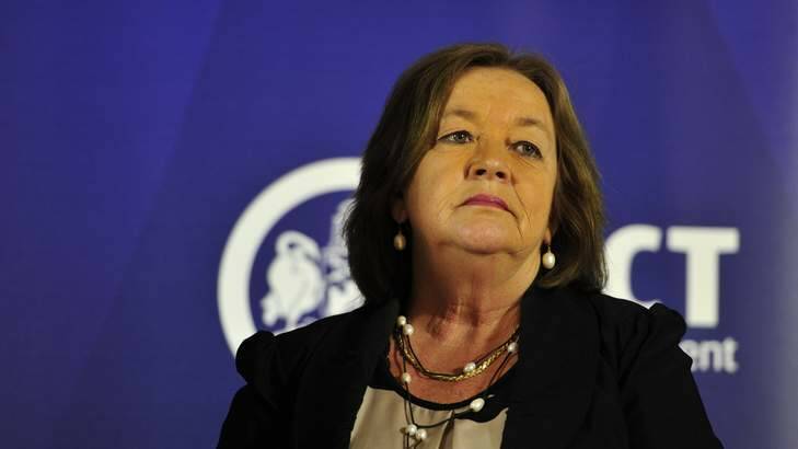 Education Minister Joy Burch's handling of new private school applications in the ACT has been questioned.   . Photo: Jay Cronan