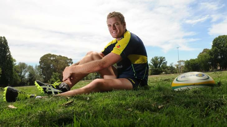 Australian Rugby sevens player Tom Cusack. Photo: Graham Tidy