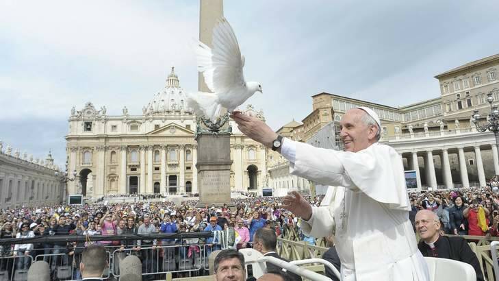 Pope Francis is promoting the need to help the poor by word and deed. Photo: Reuters