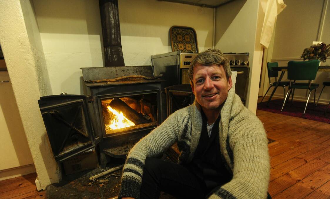Tim Guthrie of O'Connor said the wood fire was a perfect centrepoint for friends to gather around with a wine during winter.  Photo: Melissa Adams