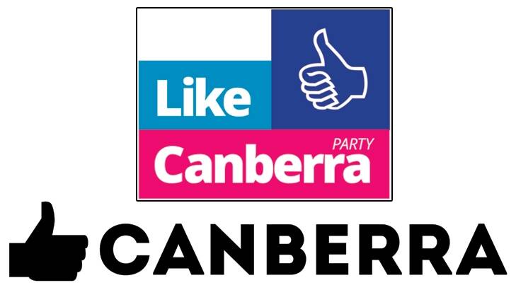 Similarities? The Like Canberra Party logo (top) and the Labor Government-funded 'Like Canberra' campaign logo (bottom) from 2012. Photo: Supplied