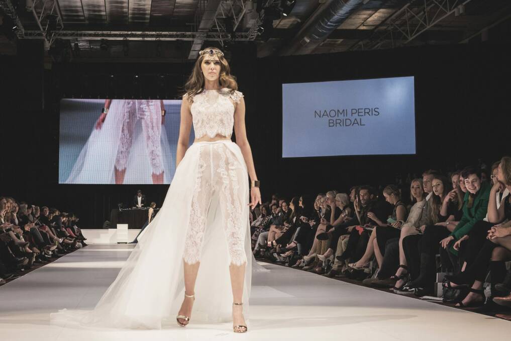 Naomi Peris Bridal's collection on the runway at Fashfest in 2016. Photo: Samantha Taylor