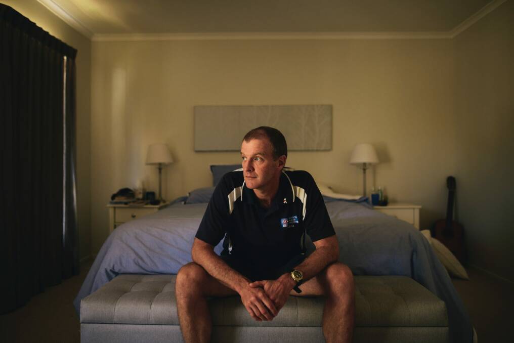 Brett Cunningham has been with ACT Policing for more than 20 years and has battled with PTSD for more than a decade. Photo: Rohan Thomson