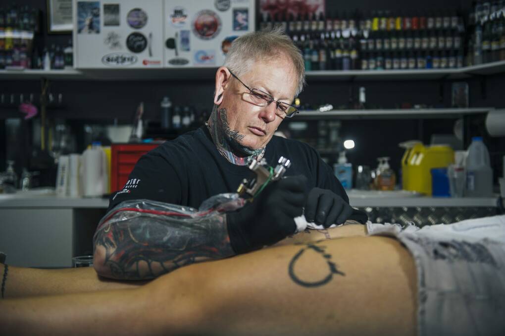 Tattoo artist Chris Cashmore. Photo: Rohan Thomson