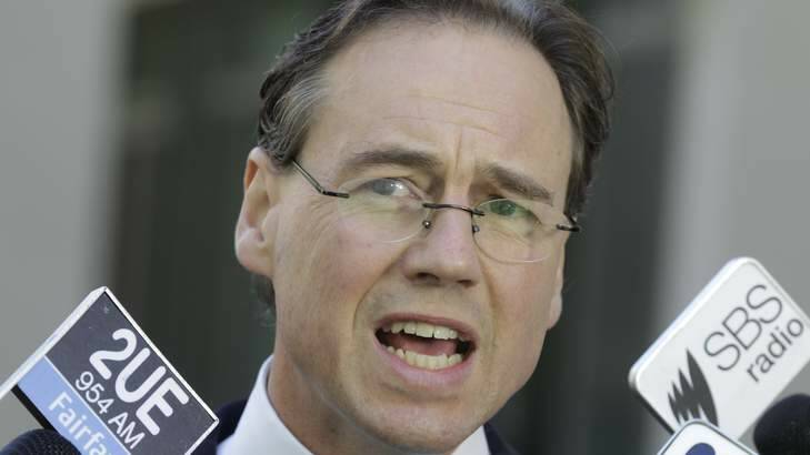 Environment Minister Greg Hunt again raised the prospect of a double dissolution over the carbon tax on Monday. Photo: Andrew Meares