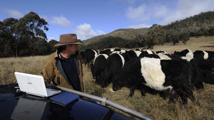 Living off the land ... farmer Michael Croft says Australians don't know what food security means. Photo: Lannon Harley