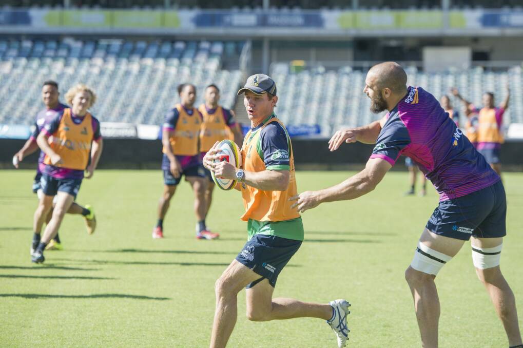 Brumbies coach Stephen Larkham is putting player contracts before his own. Photo: Jay Cronan