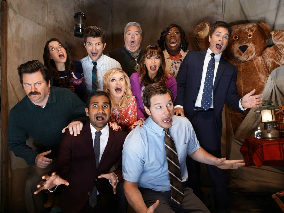 The cast of Parks and Recreation. Photo: NBC