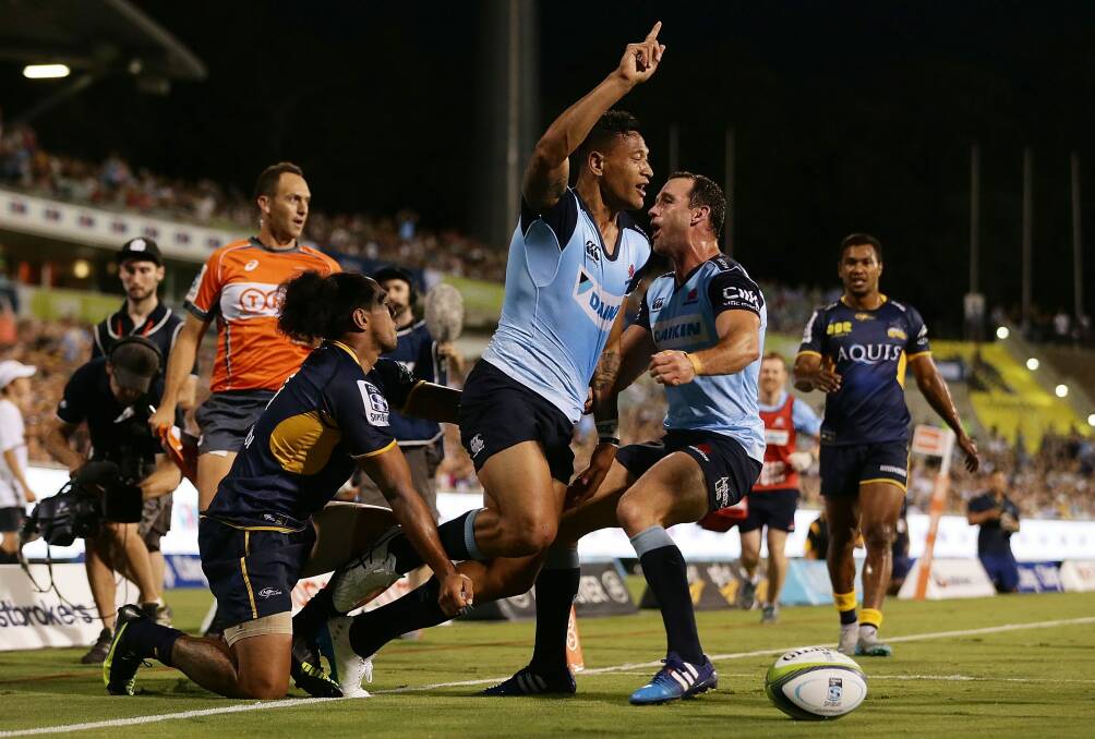 Israel Folau will shift to outside centre to give teh Brumbies headaches on Saturday night. Photo: Getty Images