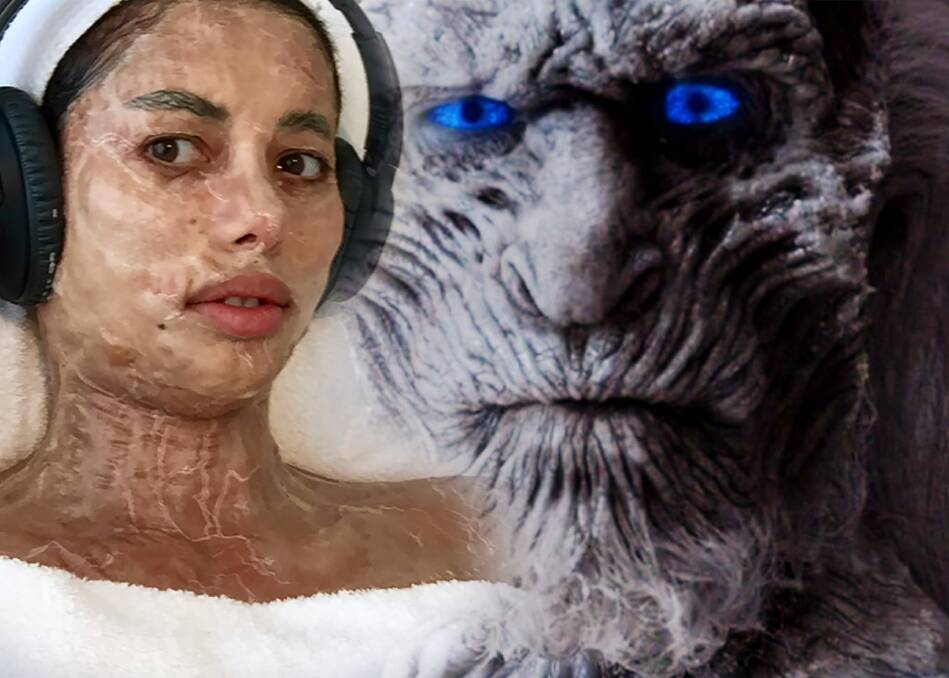 A 'Game of Thrones' facial fit for the Night King (not pictured, having a mani-pedi). Photo: Serena Coady