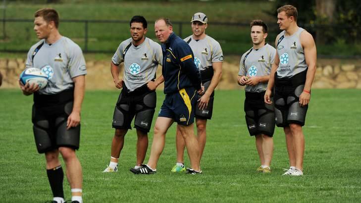 Brumbies coach Jake White  at training on Tuesday. Photo: Colleen Petch