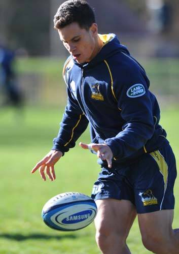 Opportunity: Brumbies playmaker Matt Toomua won't let the painful memory of a horror injury hold him back in the finals. Photo: Graham Tidy                     