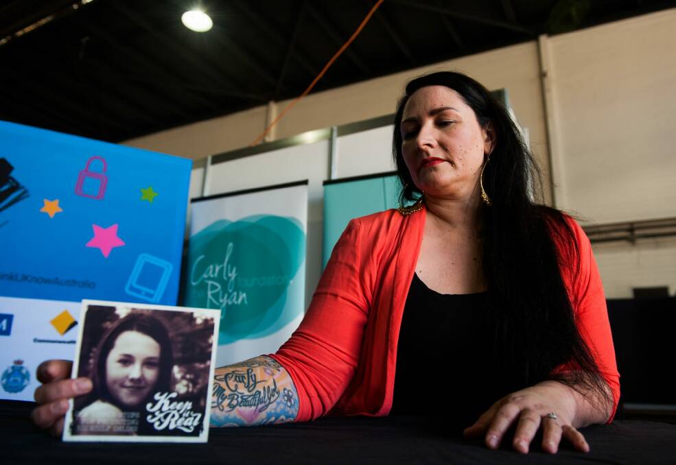 Sonya Ryan, whose daughter was killed by an online predator, will be at the Royal Canberra Show this weekend advising parents how to keep their children safe online. Photo: Elesa Kurtz