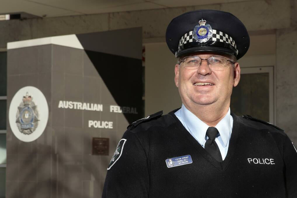 ACT Policing Station Sergeant Daryl Neit is a local cop through and through. Photo: Jeffery Chan