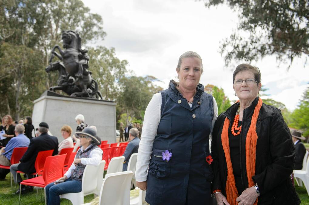 Deb Zilm and Peggy Slape were among those whose relatives were at the Battle of Beersheeba.  Photo: Sitthixay Ditthavong