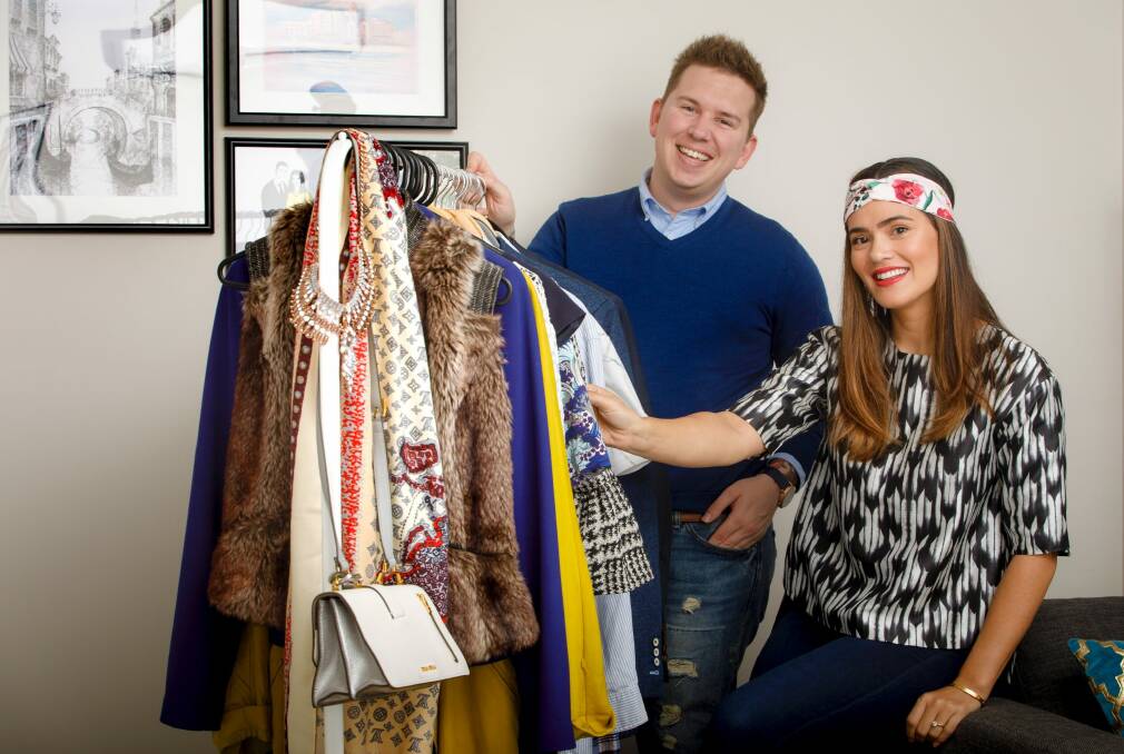 Canberra fashion bloggers Grant Heino and Janette Lenk are offering their expertise to two lucky public servants who want to lift their fashion game. Photo: Sitthixay Ditthavong