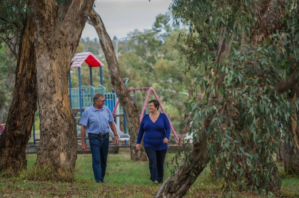 Holder residents including Bill Salter and Jodie Beitzel have formed the Holder Community Action Group in opposition to a public housing development in the suburb. Photo: Karleen Minney