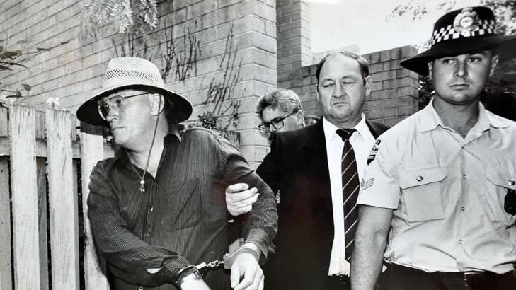 The arrest of Colin Winchester murder suspect, David Harold Eastman in 1992. Photo: Graham Tidy