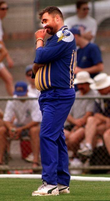 Merv Hughes in the field for the ACT Comets in 1997. Photo: Pat Scala