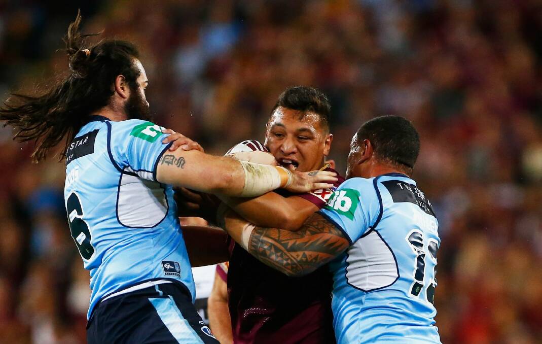 Josh Papalii started for Queensland in game one. Photo: Jason O'Brien