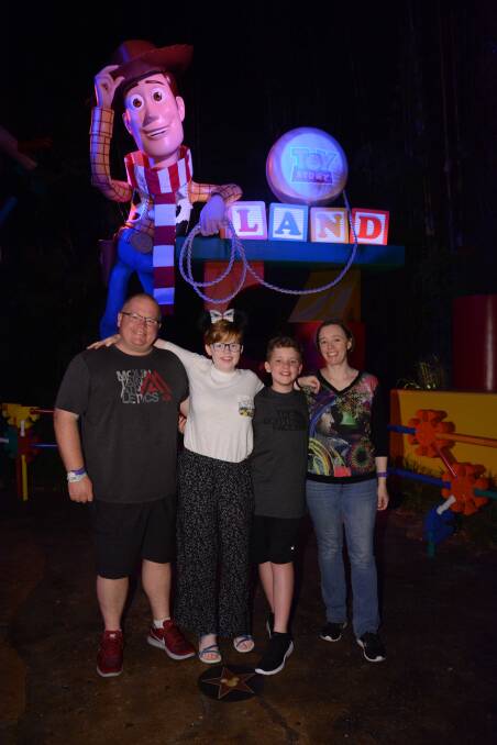 The Moloneys at Toy Story land. Photo: Supplied