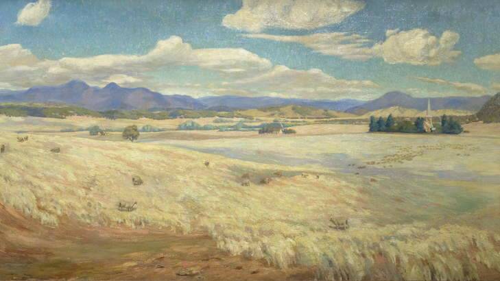 A.E. McDonald's painting, <i>Early Canberra 1913</i>.