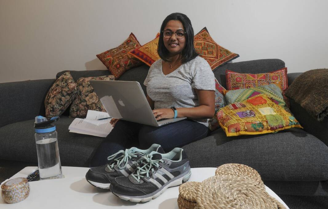 ANU student Ramya Raghavan will be running to raise funds and awareness for the Heart Foundation.  Photo: Graham Tidy