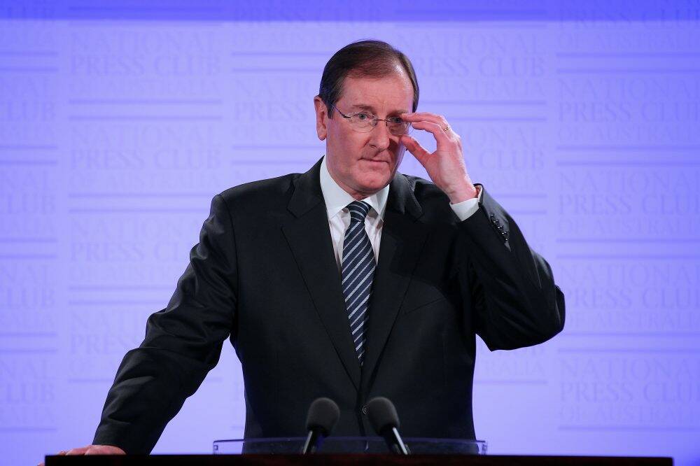 Following the 2013 election Loughnane foreshadowed that the Abbott government would spend the next 18 months rebuilding Australia's economy and strengthening the budget. Photo: Alex Ellinghausen