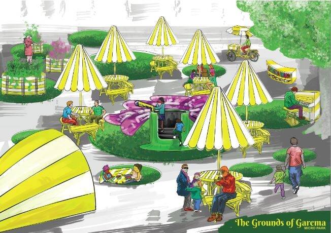The design for the Garema Place micro-park from last year. Photo: Supplied