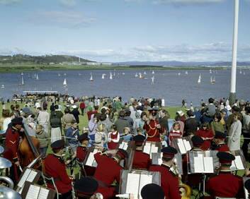 A MOMENT IN CANBERRA'S HISTORY: The opening of Lake Burley Griffin in 1964. Photo: National Archives