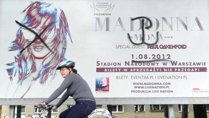 Madonna's MDNA tour continues to cause controversy throughout Europe and Perth's southern suburbs.