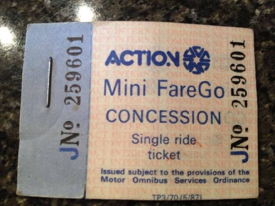 A book of ACTION bus tickets from the 1980s. Photo: John-Paul Moloney
