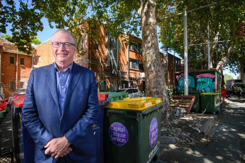 City Renewal Authority chief executive Malcolm Snow in Verity Lane, which will be cleaned up to become a functional public space.  Photo: Sitthixay Ditthavong