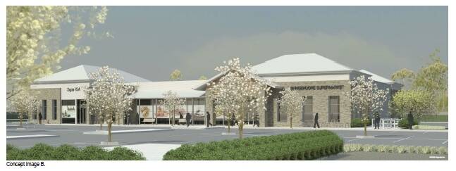 The artist's impression of the new  Bungendore supermarket. 