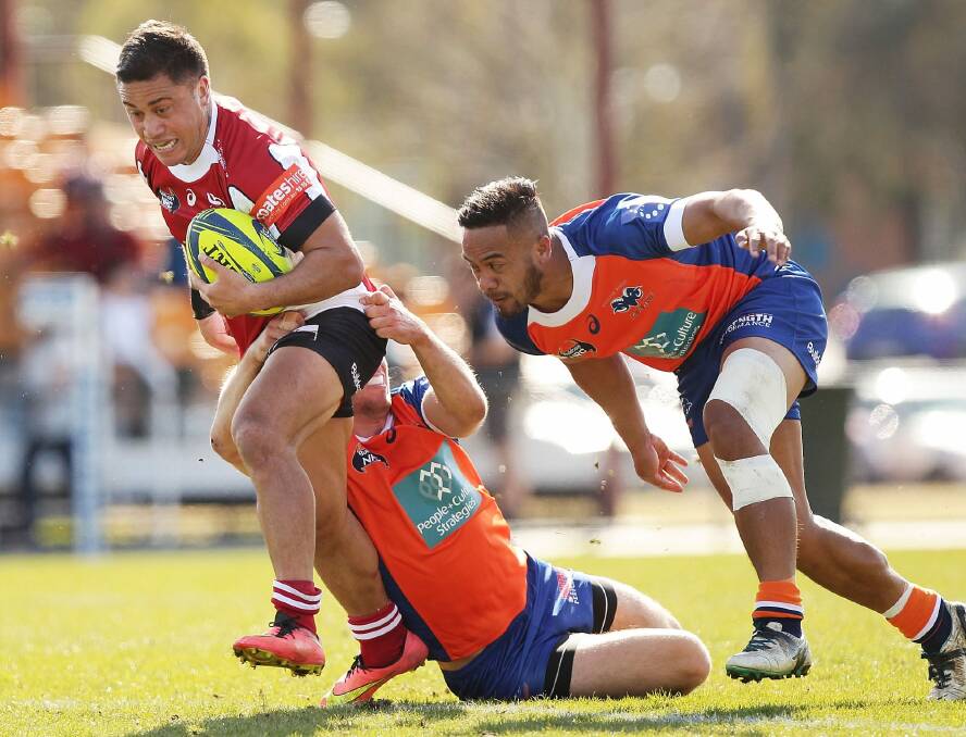 Canberra Vikings winger Jerome Niumata in action against the Greater Sydney Rams last weekend. Photo: Getty Images