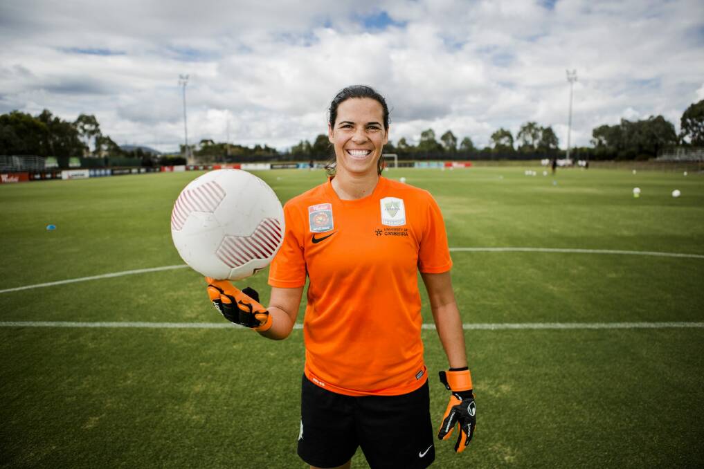 Canberra United goalkeeper Lydia Williams has been balancing club duties with international committments this season. Photo: Jamila Toderas