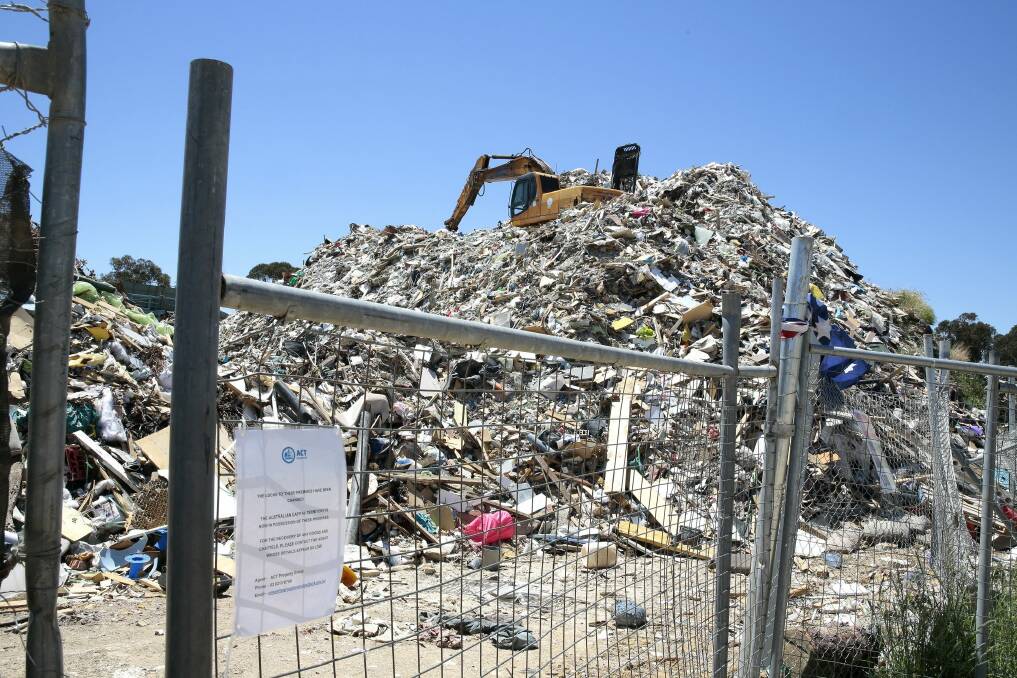 The abandoned Skippy Bins waste processing depot in West Belconnen Photo: Jeffrey Chan