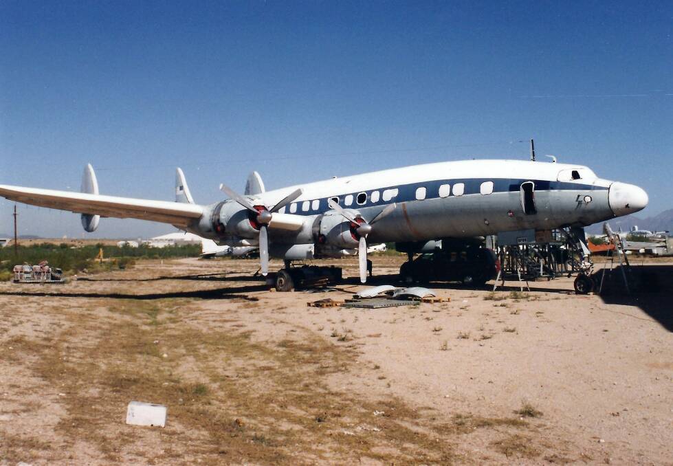 The 1955 Lockheed Super Constellation was rescued from a scrapyard in the Arizona desert and underwent a six-year restoration by teams of Australia volunteers. Photo: Supplied
