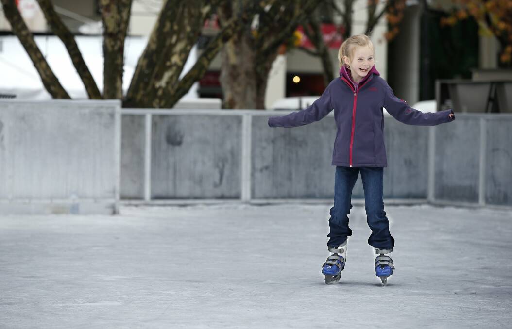 The popular ice-skating rink returns as part of Wintervention. Photo: Jeffrey Chan